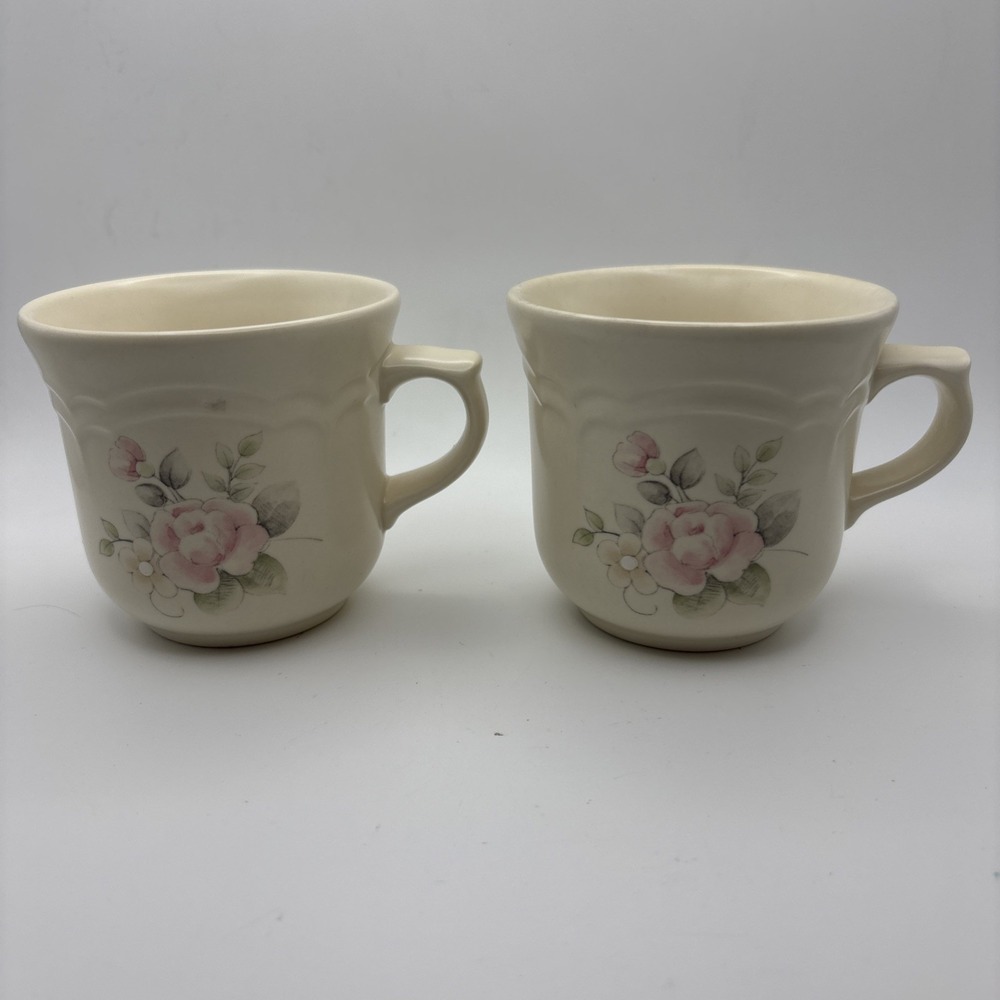 Vtg Pfaltzgraff Tea Rose Coffee Mug Tea Cup Replacements Set Of 2 Cottagecore